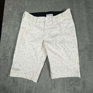 Flylow Men Shorts Small Outdoor Print Adjustable‎ Quick Dry Stretch Snap Missing